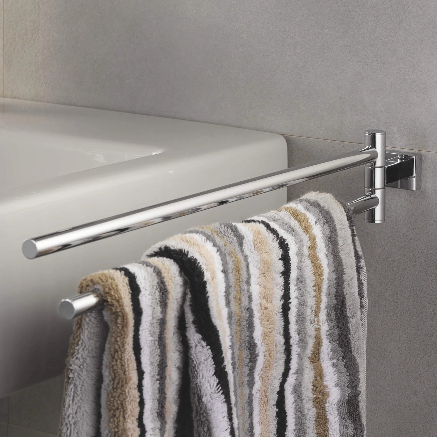Grohe Essentials Cube 18" Double Towel Bar - 40624001