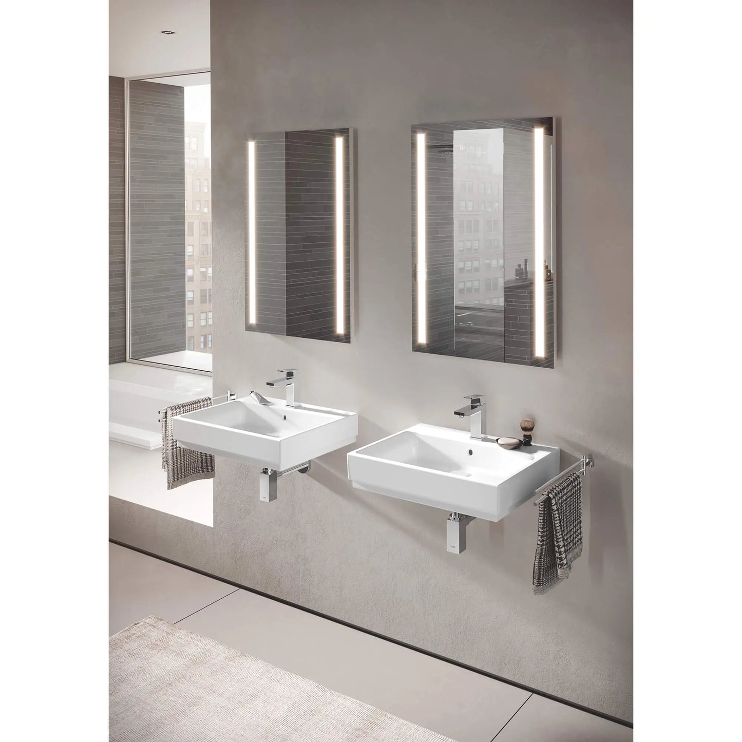 Grohe Essentials Cube 18" Double Towel Bar - 40624001