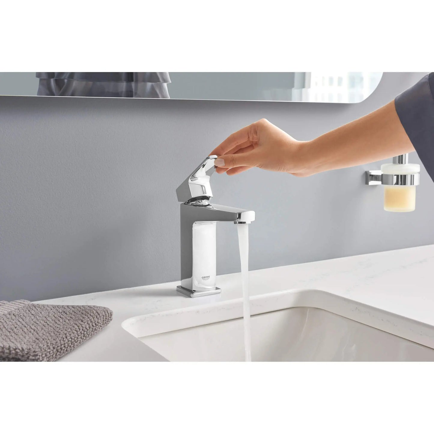 Grohe Essentials Cube Soap Dispenser with Holder - 40756