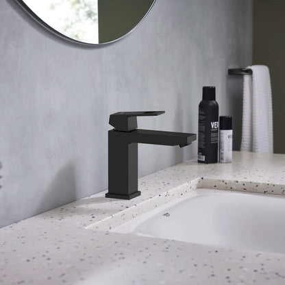 Grohe Eurocube Single Hole Single-Handle M-Size Bathroom Faucet, 1.2 GPM