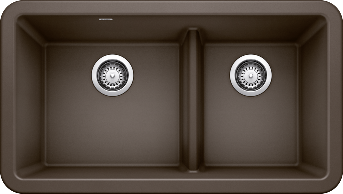 Blanco Ikon 33 Double Bowl Low Divide Undermount Apron Front Silgranit Kitchen Sink