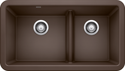Blanco Ikon 33 Double Bowl Low Divide Undermount Apron Front Silgranit Kitchen Sink
