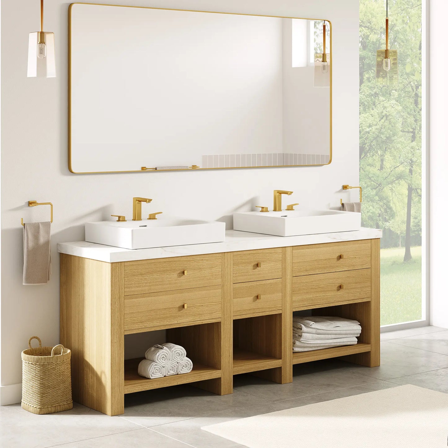 Grohe Wall Mount 24" Bathroom Sink, 3-Hole - 39655