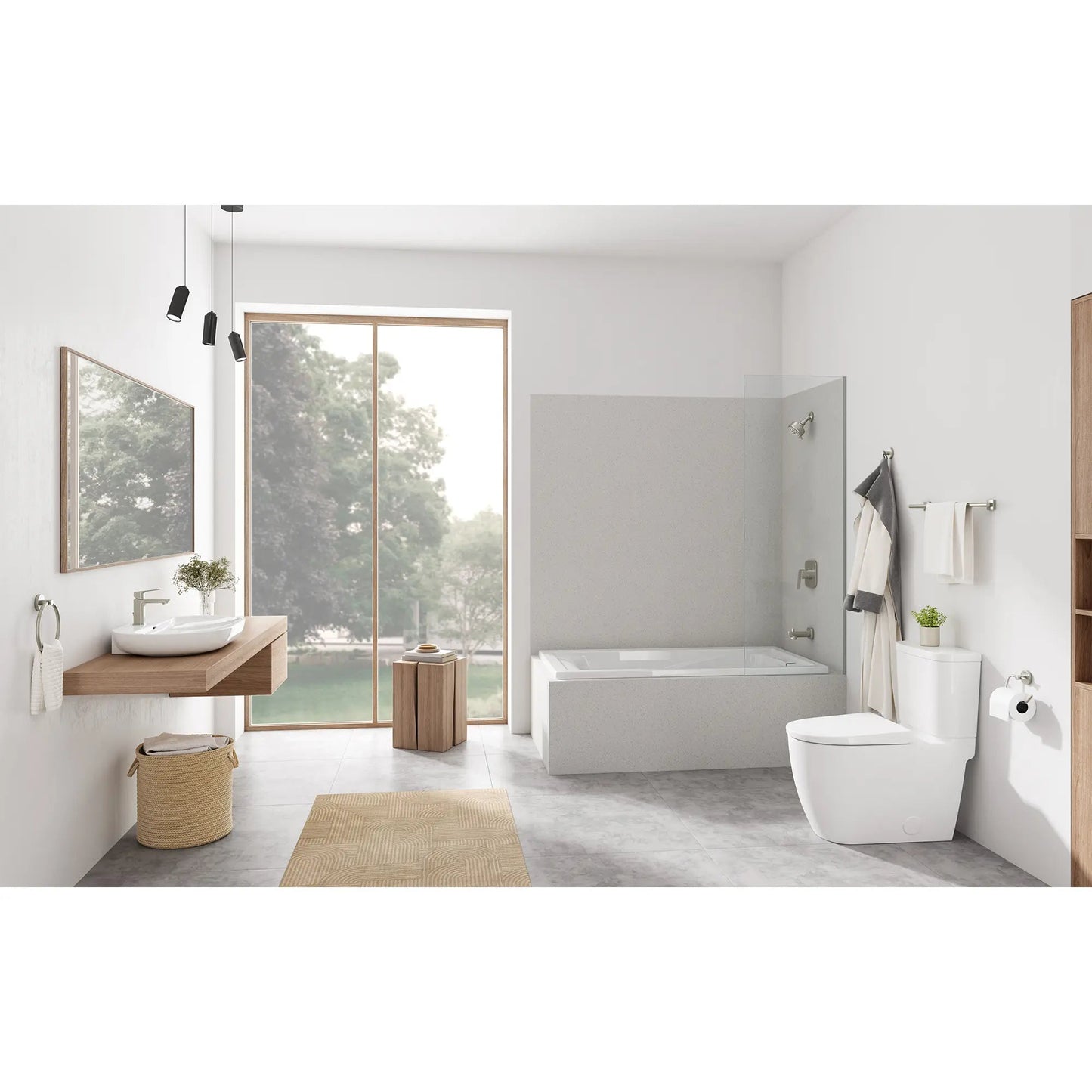 Grohe Essence Two-Piece Right Height Elongated Toilet With Seat 1.28 GPF, Left-Hand Trip Lever