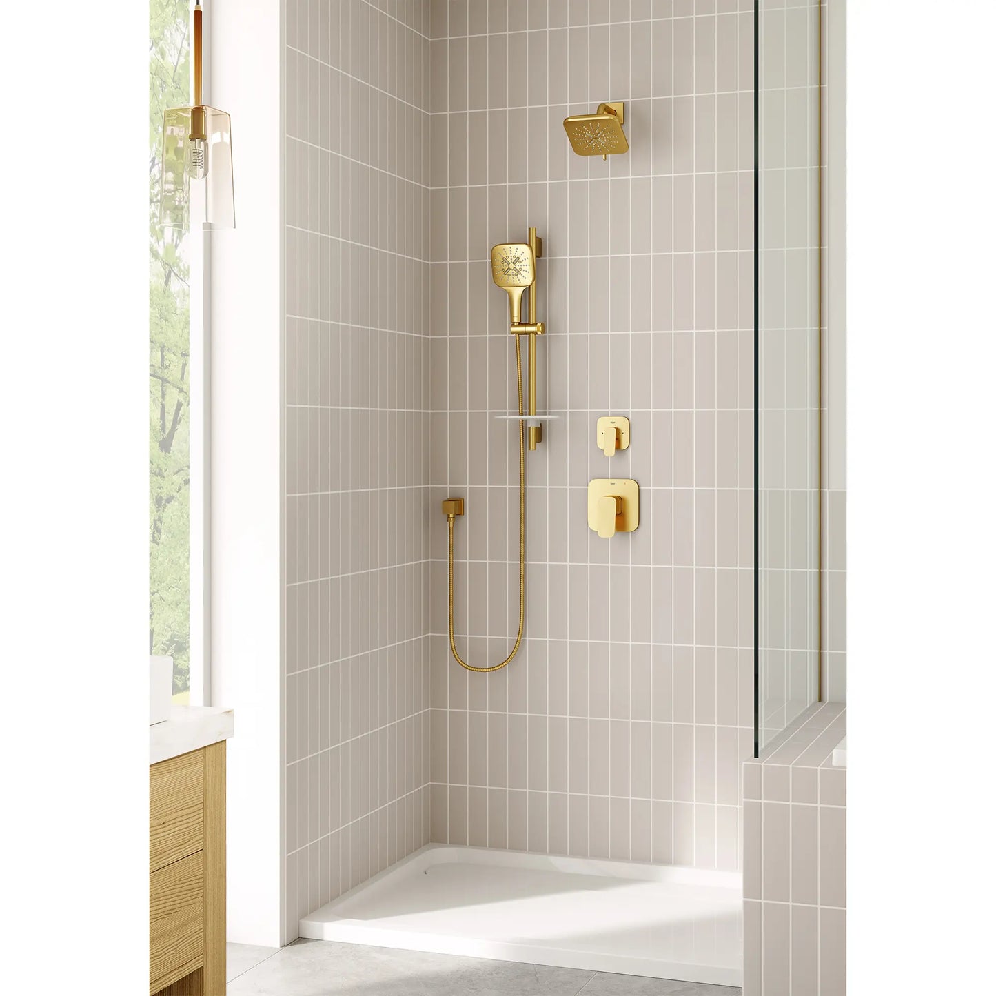 Grohe Rainshower SmartActive Shower Head, 6-1/2" - 3 Sprays, 1.75 GPM (6.6 L/min) - 26797