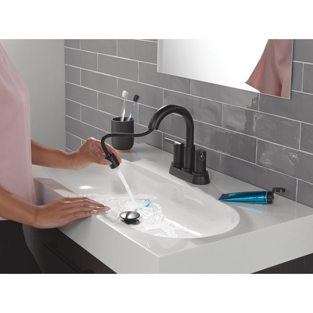 Robinet de salle de bain à tirette Delta Nicoli à poignée double - 25749LF