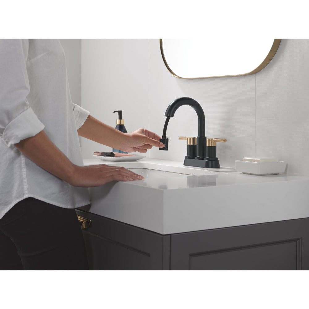 Robinet de salle de bain à tirette Delta Nicoli à poignée double - 25749LF