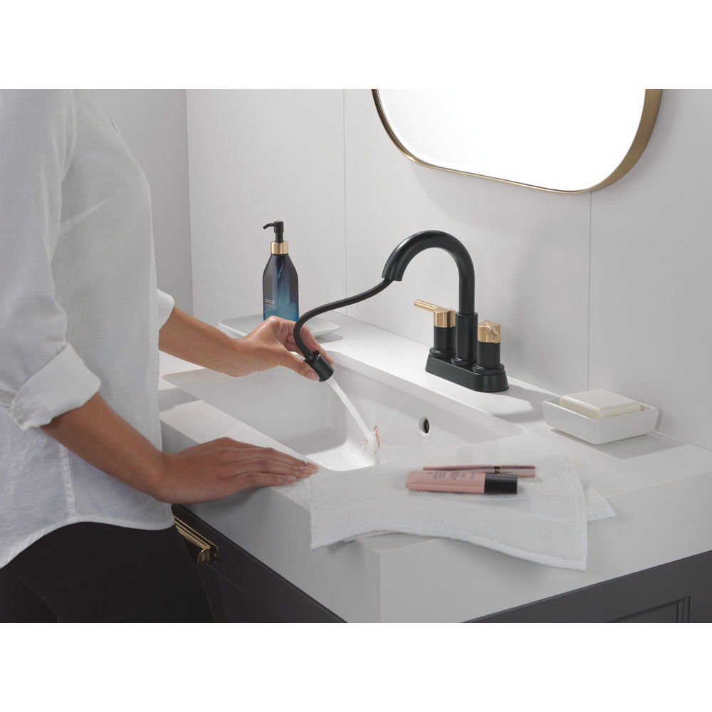 Robinet de salle de bain à tirette Delta Nicoli à poignée double - 25749LF