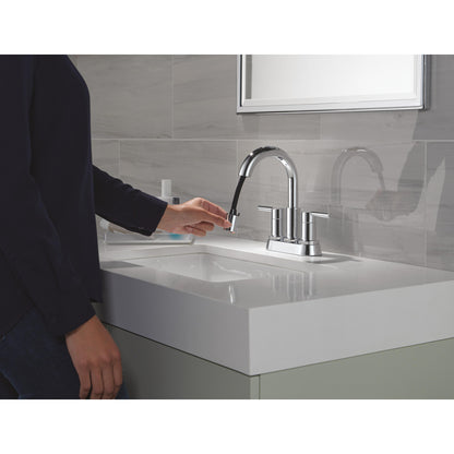 Robinet de salle de bain à tirette Delta Nicoli à poignée double - 25749LF