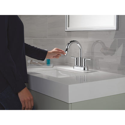 Robinet de salle de bain à tirette Delta Nicoli à poignée double - 25749LF