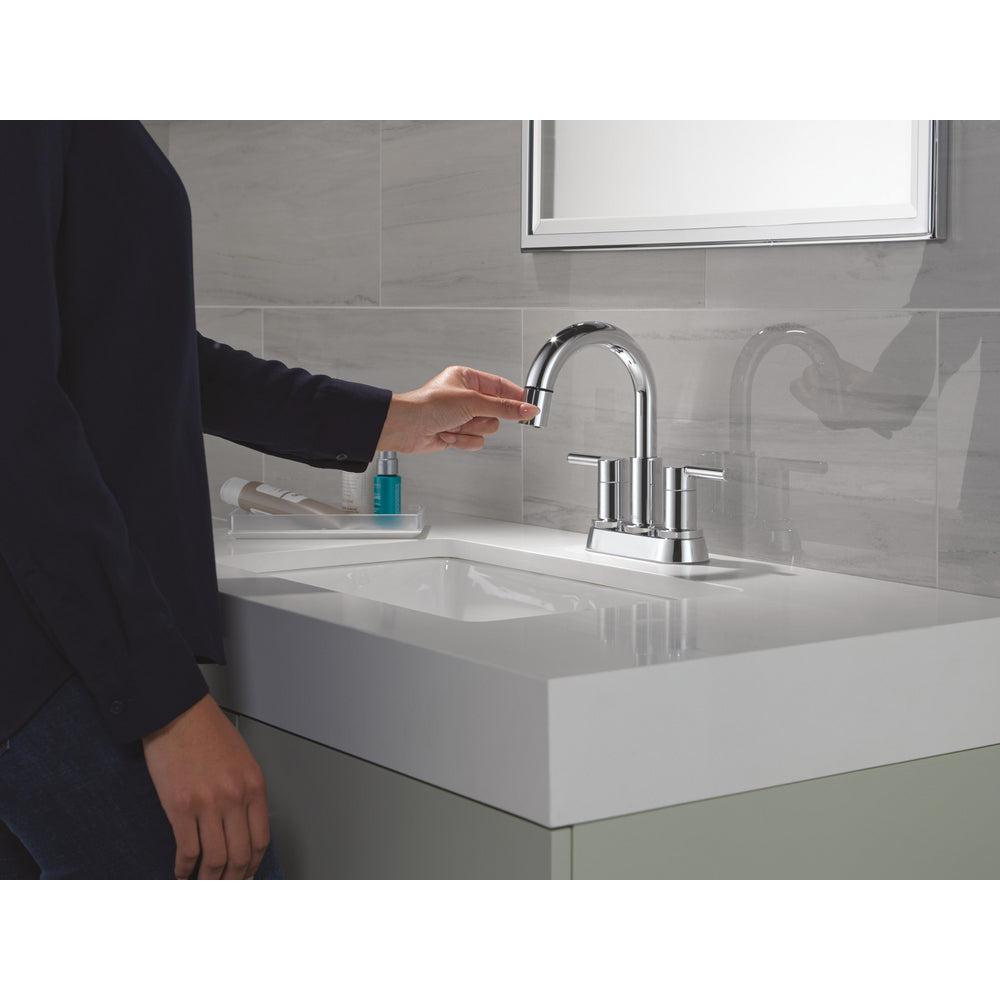 Robinet de salle de bain à tirette Delta Nicoli à poignée double - 25749LF