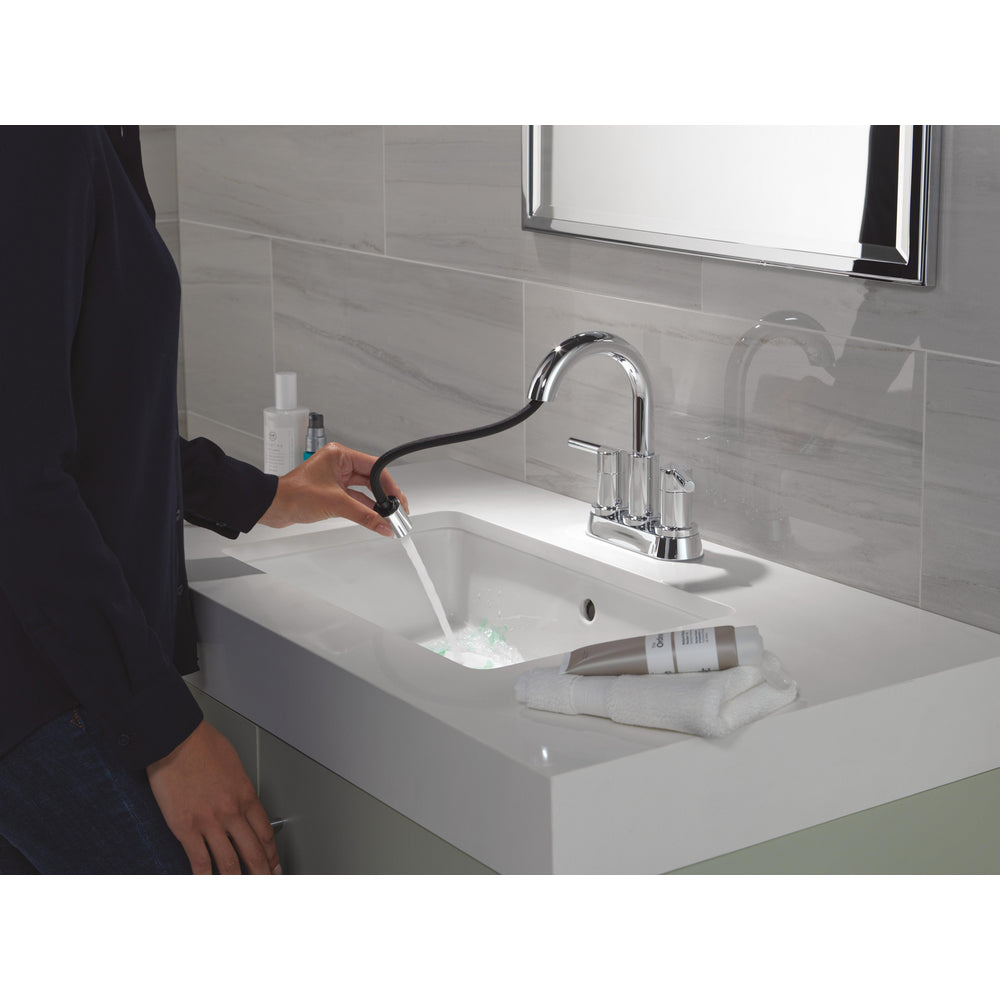 Robinet de salle de bain à tirette Delta Nicoli à poignée double - 25749LF