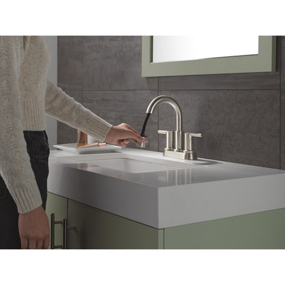 Robinet de salle de bain à tirette Delta Nicoli à poignée double - 25749LF