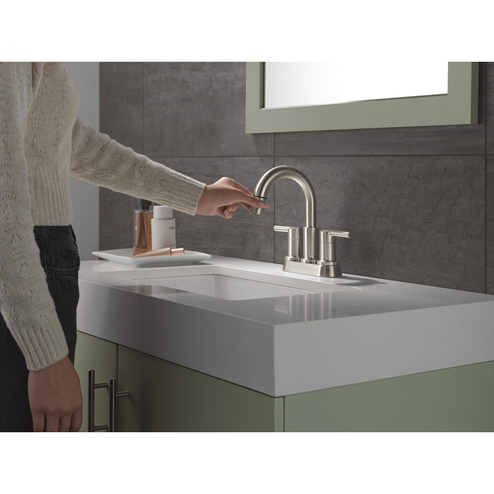 Robinet de salle de bain à tirette Delta Nicoli à poignée double - 25749LF