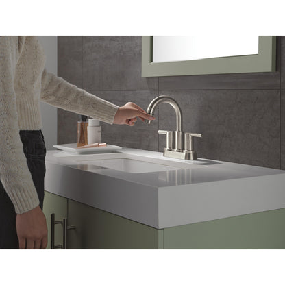 Robinet de salle de bain à tirette Delta Nicoli à poignée double - 25749LF