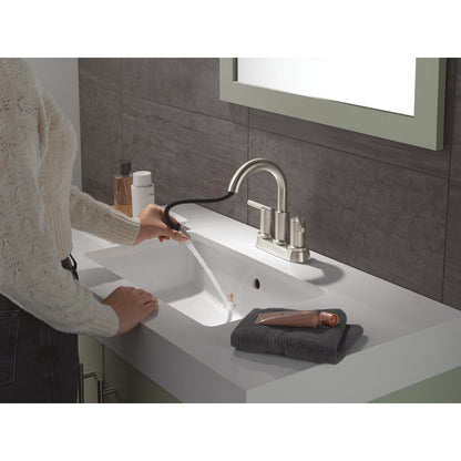 Robinet de salle de bain à tirette Delta Nicoli à poignée double - 25749LF
