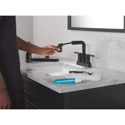 Robinet de salle de bain Delta Nicoli à deux poignées, à bec rétractable, entraxe 20 cm - 25849LF