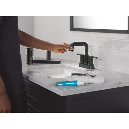 Robinet de salle de bain Delta Nicoli à deux poignées, à bec rétractable, entraxe 20 cm - 25849LF