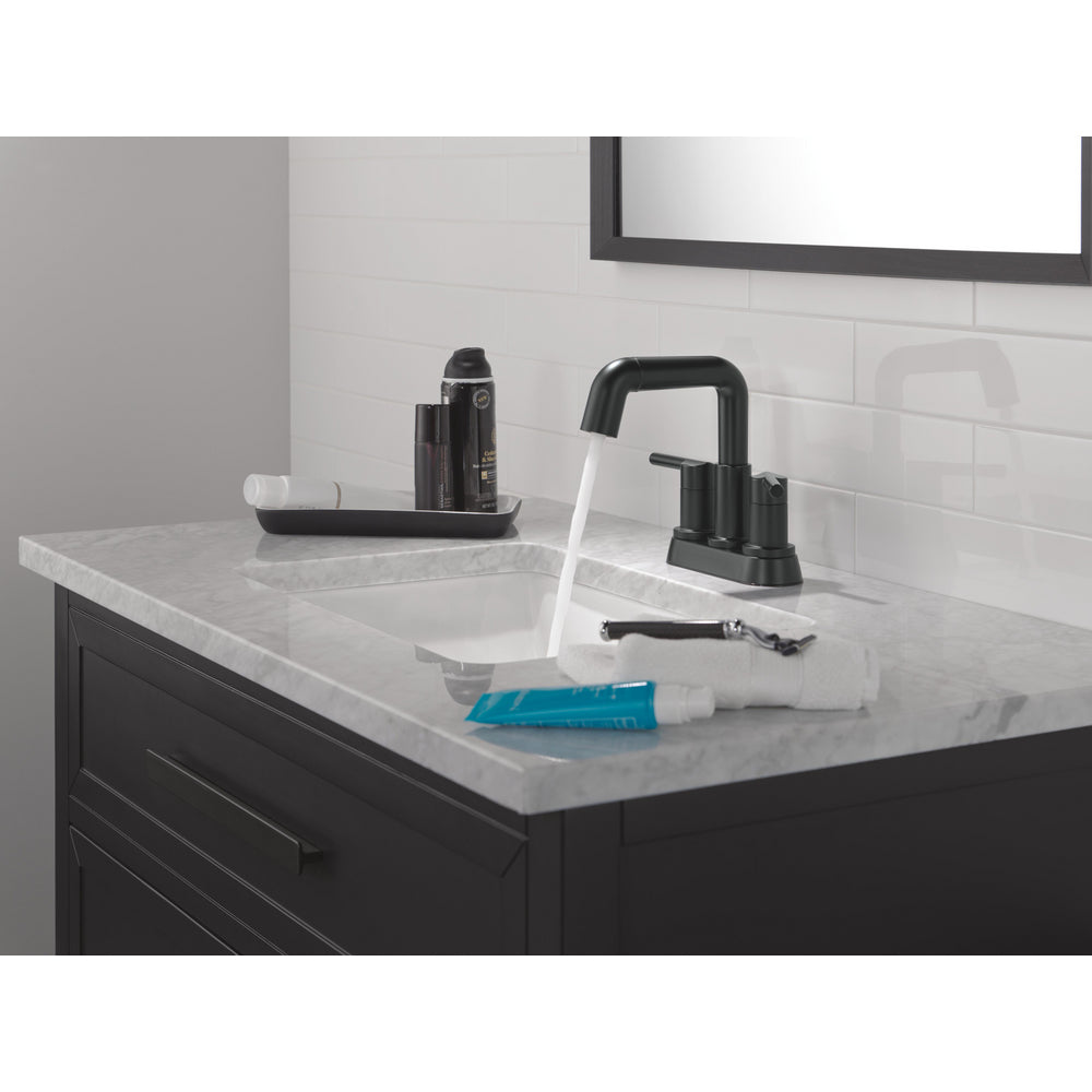 Robinet de salle de bain Delta Nicoli à deux poignées, à bec rétractable, entraxe 20 cm - 25849LF