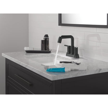 Robinet de salle de bain Delta Nicoli à deux poignées, à bec rétractable, entraxe 20 cm - 25849LF