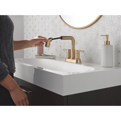 Robinet de salle de bain Delta Nicoli à deux poignées, à bec rétractable, entraxe 20 cm - 25849LF