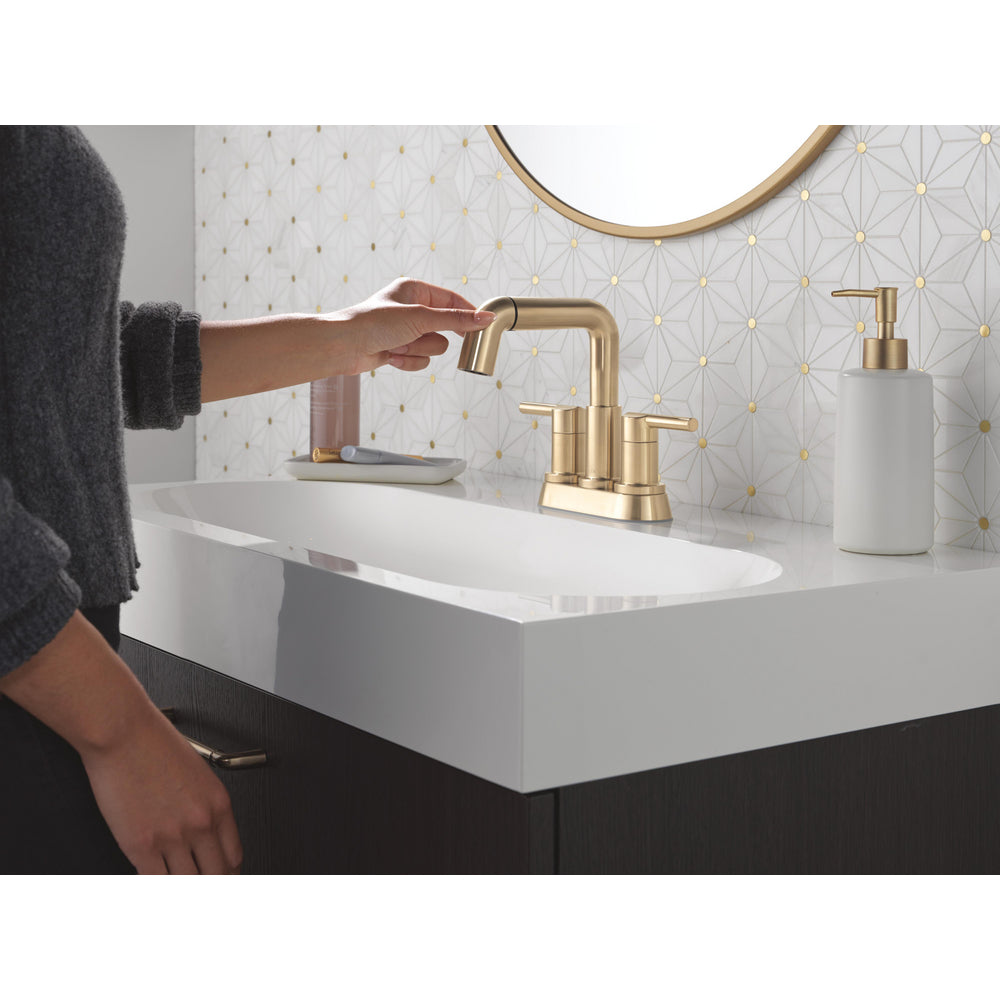 Robinet de salle de bain Delta Nicoli à deux poignées, à bec rétractable, entraxe 20 cm - 25849LF