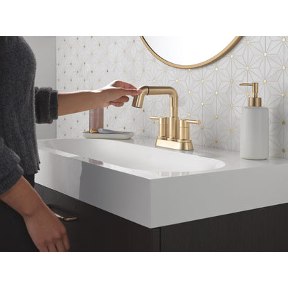 Robinet de salle de bain Delta Nicoli à deux poignées, à bec rétractable, entraxe 20 cm - 25849LF
