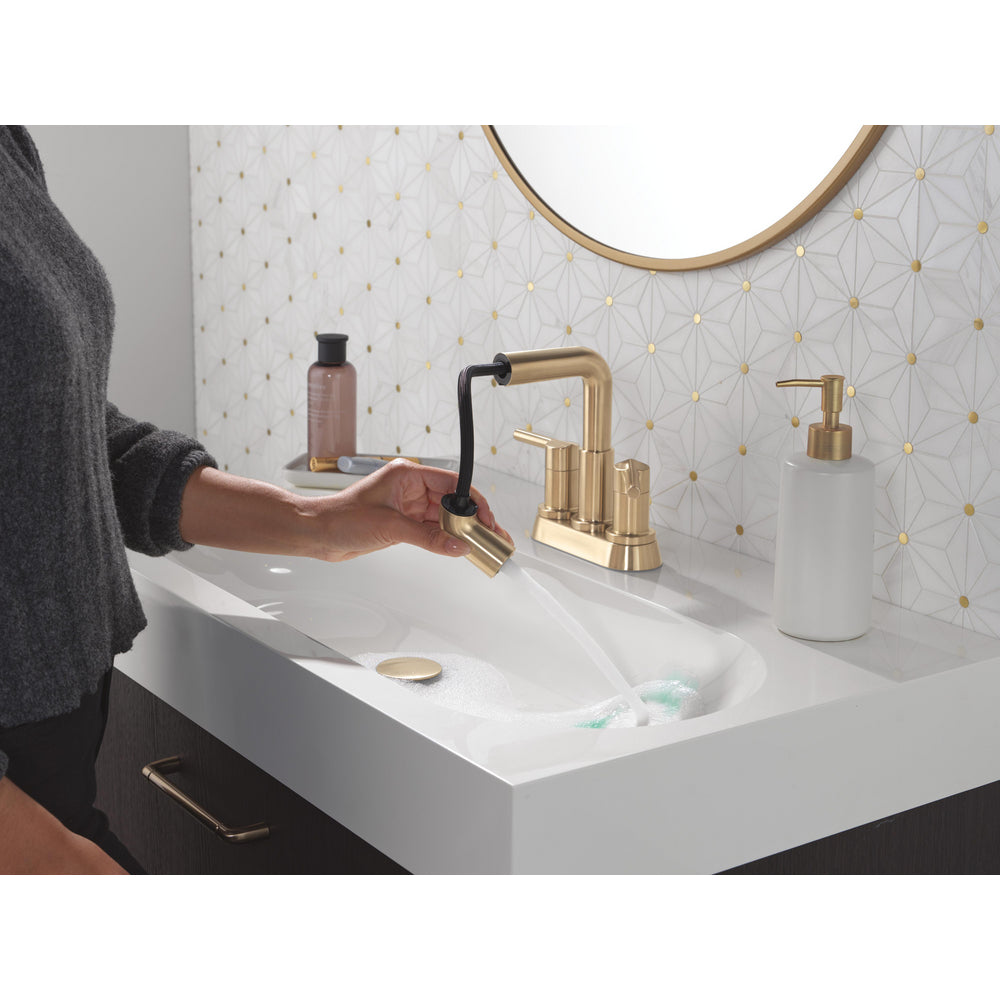 Robinet de salle de bain Delta Nicoli à deux poignées, à bec rétractable, entraxe 20 cm - 25849LF