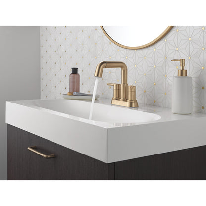 Robinet de salle de bain Delta Nicoli à deux poignées, à bec rétractable, entraxe 20 cm - 25849LF