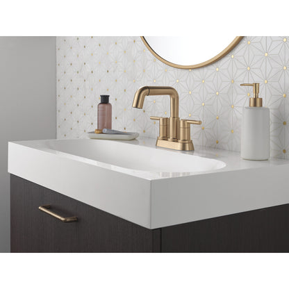 Robinet de salle de bain Delta Nicoli à deux poignées, à bec rétractable, entraxe 20 cm - 25849LF
