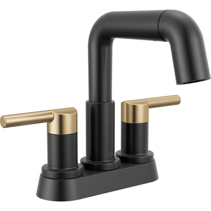 Robinet de salle de bain Delta Nicoli à deux poignées, à bec rétractable, entraxe 20 cm - 25849LF