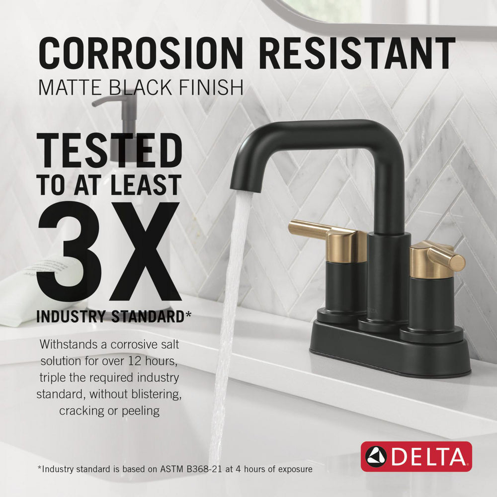 Robinet de salle de bain Delta Nicoli à entraxe de 4 po à deux poignées - 25849LF
