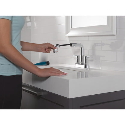 Robinet de salle de bain Delta Nicoli à deux poignées, à bec rétractable, entraxe 20 cm - 25849LF
