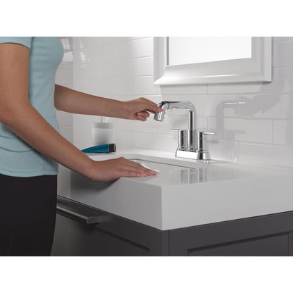 Robinet de salle de bain Delta Nicoli à deux poignées, à bec rétractable, entraxe 20 cm - 25849LF