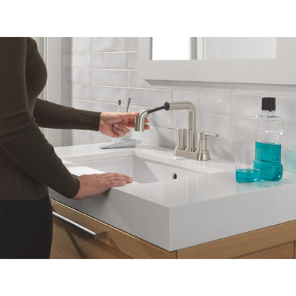 Robinet de salle de bain Delta Nicoli à deux poignées, à bec rétractable, entraxe 20 cm - 25849LF