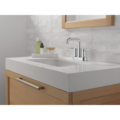 Robinet de salle de bain Delta Nicoli à entraxe de 4 po à deux poignées - 25849LF