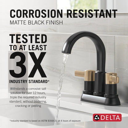 Robinet de salle de bain Delta Albion à deux poignées et entraxe de 10,16 cm - 25855LF