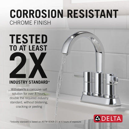 Robinet de salle de bain Delta Albion à deux poignées et entraxe de 10,16 cm - 25855LF
