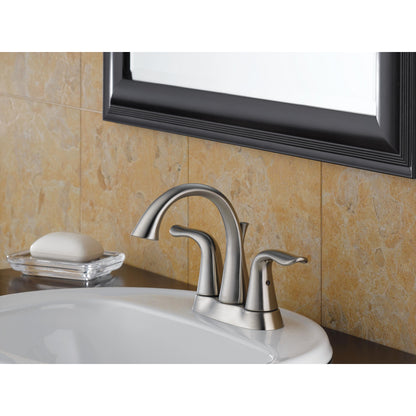 Robinet de salle de bain Delta Lahara à deux poignées et entraxe de 25938LF-SS