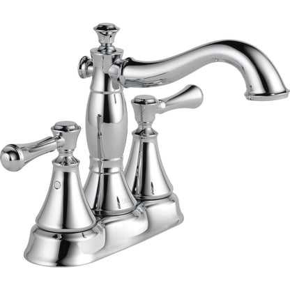 Robinet de salle de bain Delta Cassidy à deux poignées et entraxe de 10 cm – Bonde escamotable en métal – 2597LF