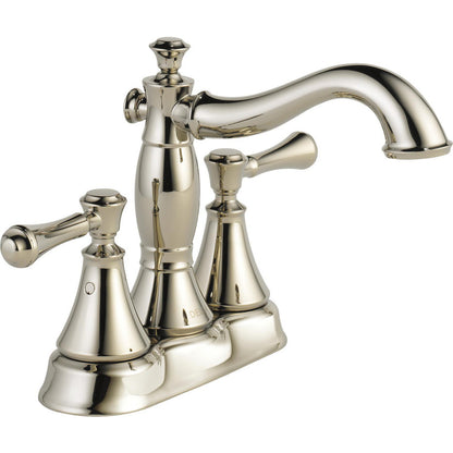 Robinet de salle de bain Delta Cassidy à deux poignées et entraxe de 10 cm – Bonde escamotable en métal – 2597LF
