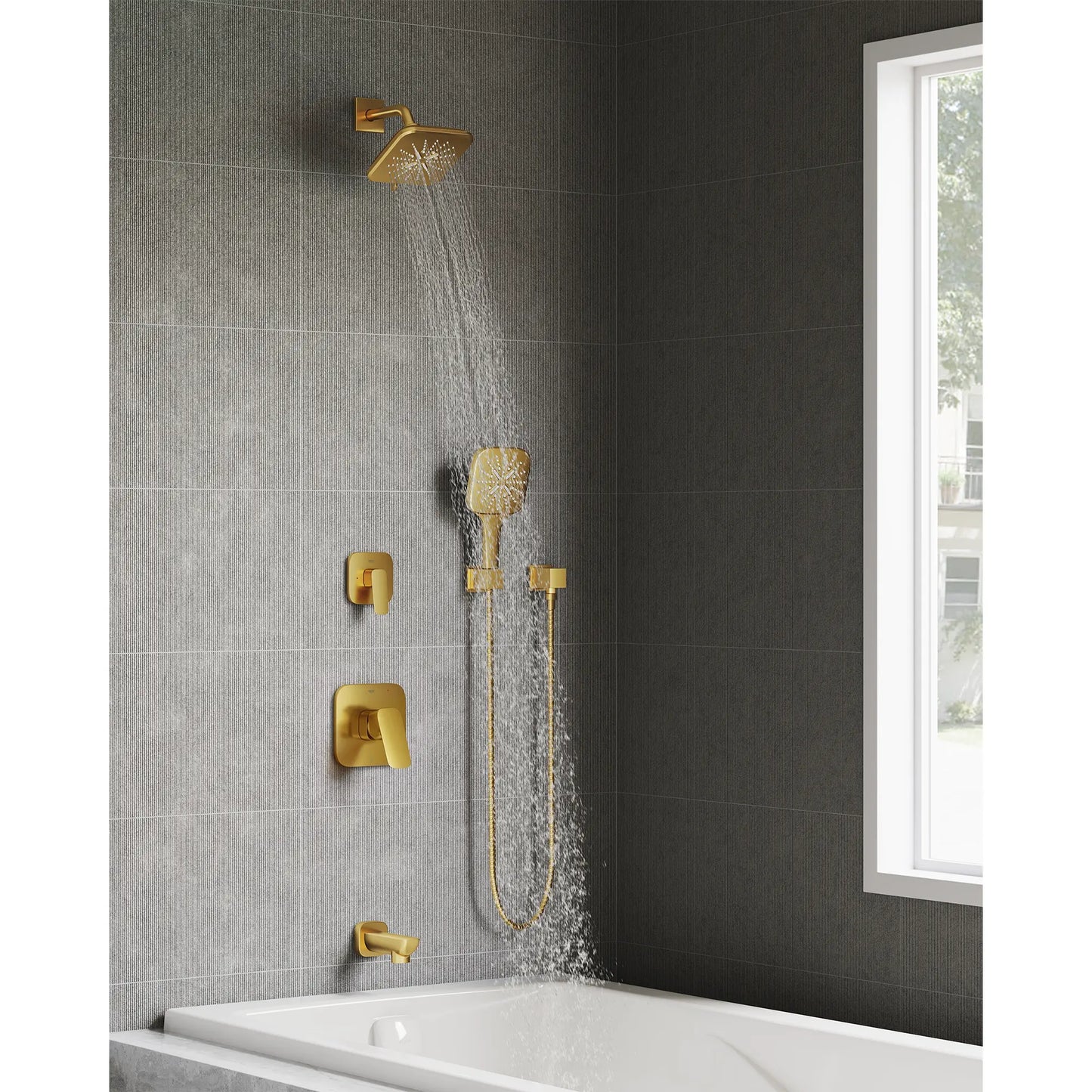 Grohe Rainshower SmartActive Shower Head, 6-1/2" - 3 Sprays, 1.75 GPM (6.6 L/min) - 26797