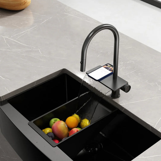 Kodaen Tiffany Single handle Pull-down Spray & Waterfall Kitchen Faucet