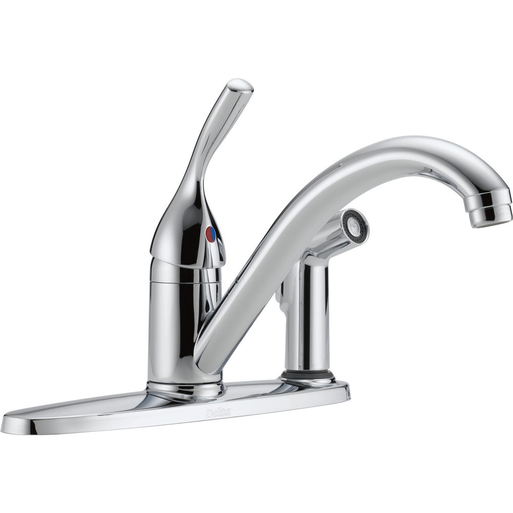 Robinet de cuisine Delta Classic à poignée unique avec pulvérisateur intégré - 300-DST