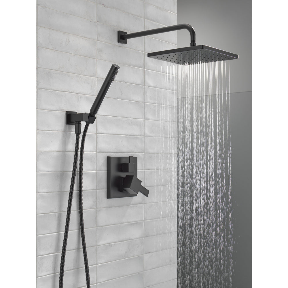 Delta Mitigeur de douche moderne Série 14 avec pommeau de douche effet pluie, douchette à main et robinet brut - 342701