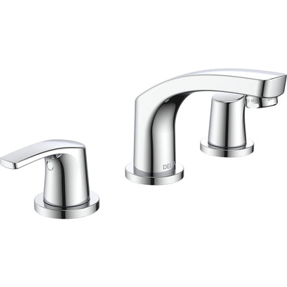 Robinet de lavabo étendu Delta Wynne à deux poignées - sans tirette - 3534LF