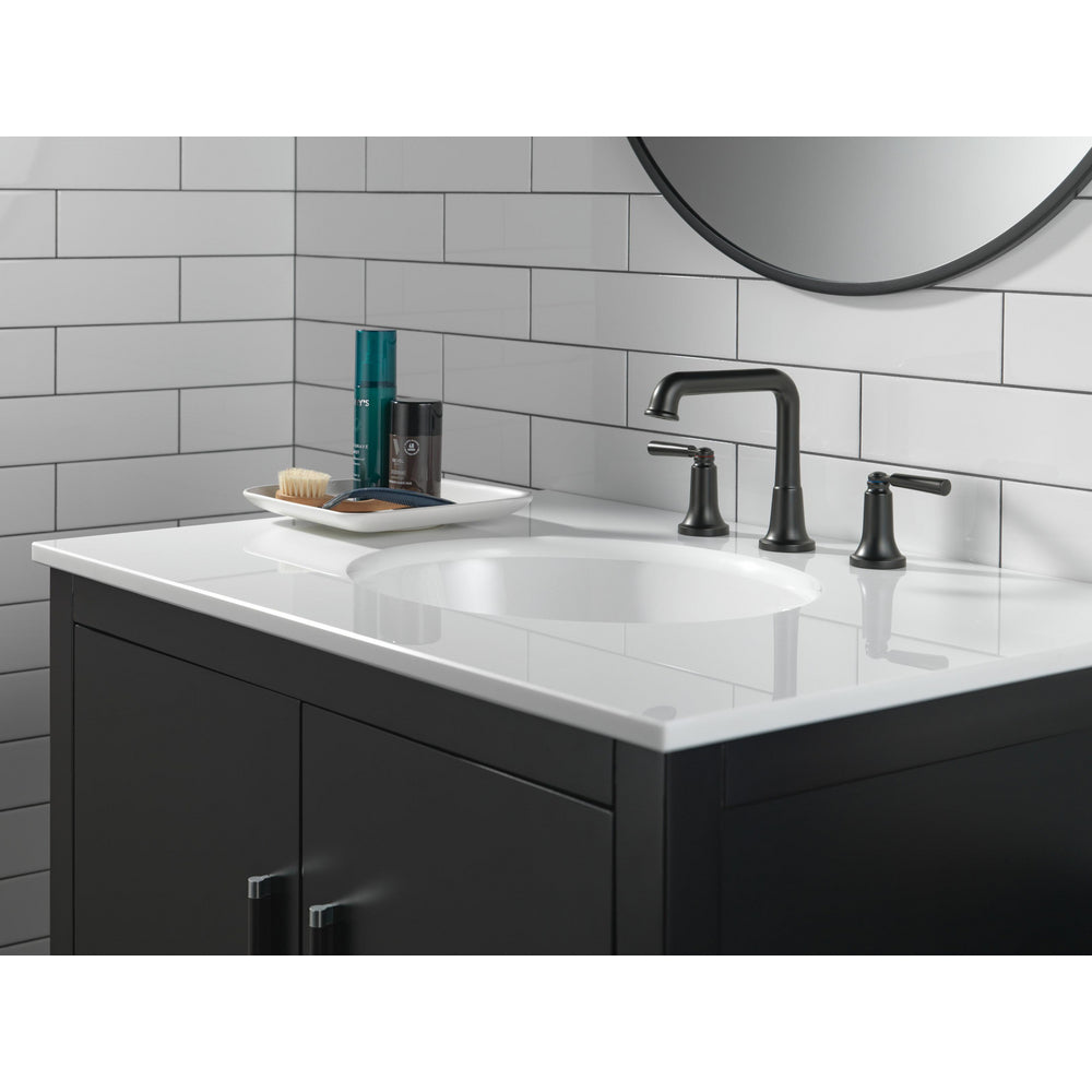 Robinet de salle de bain Delta Saylor à deux poignées et entraxe large - 3536