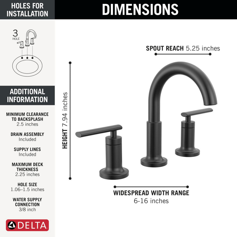 Delta Altado Two Handle Widespread Bathroom Faucet - 35442