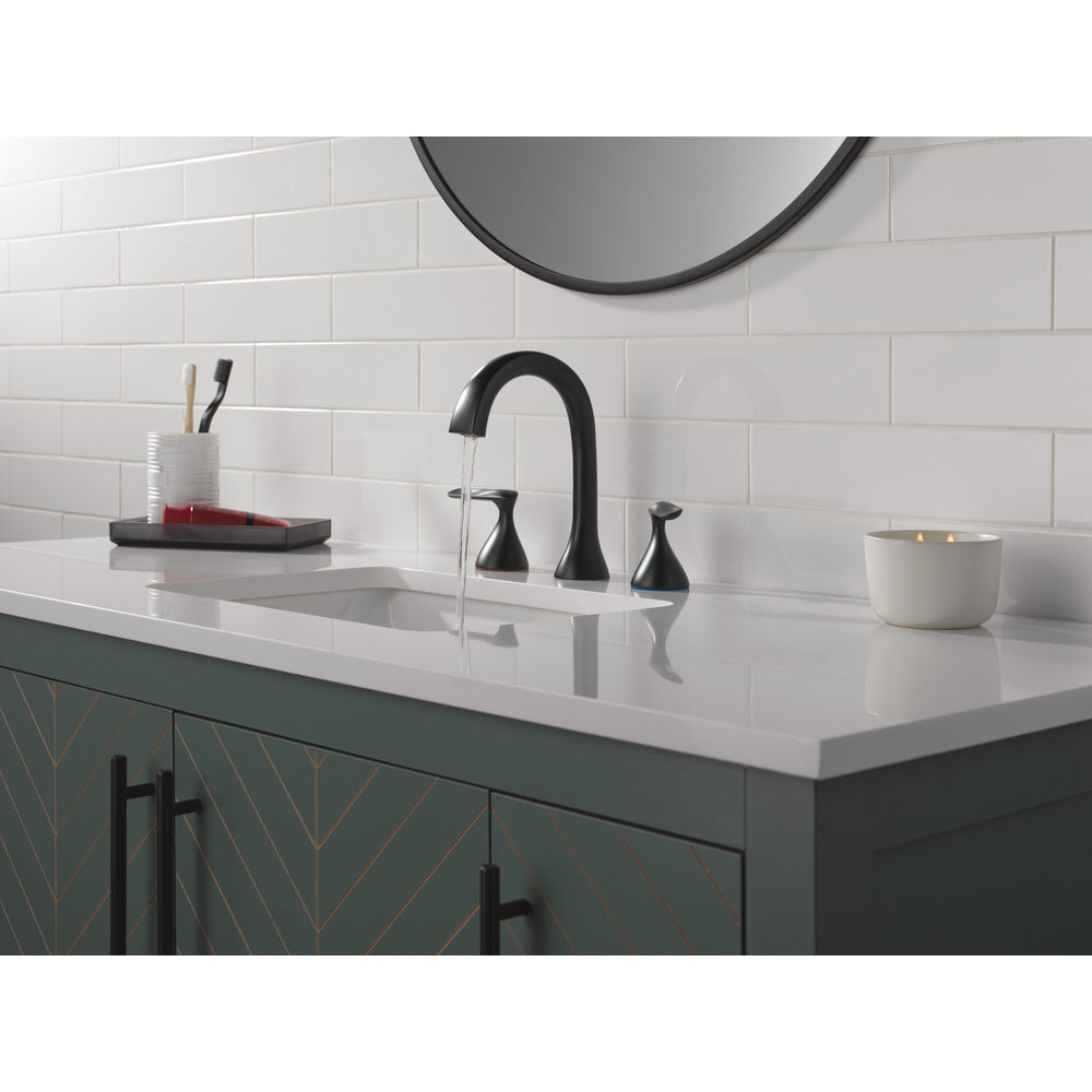 Delta 3545 Bonacci Matte Black - running water