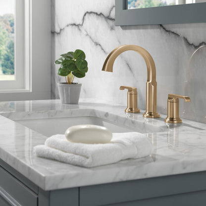 Delta Tetra Two Handle Widespread Bathroom Faucet - 35588